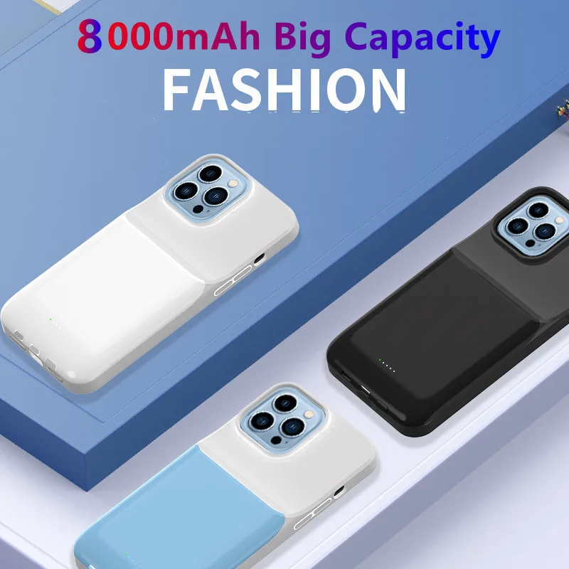 Cena 20W PD Bezprzewodowa ładowarka Etui Na IPhone 13 Pro 13 Mini 8000mAh Etui Na Baterie Bezprzewodowe Etui Na IPhone 13 Pro Max
