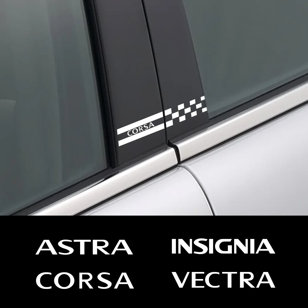 2 шт. автомобильные наклейки на окно B для Opel OPC Astra J H G K Insignia Corsa D E Mokka Vectra |