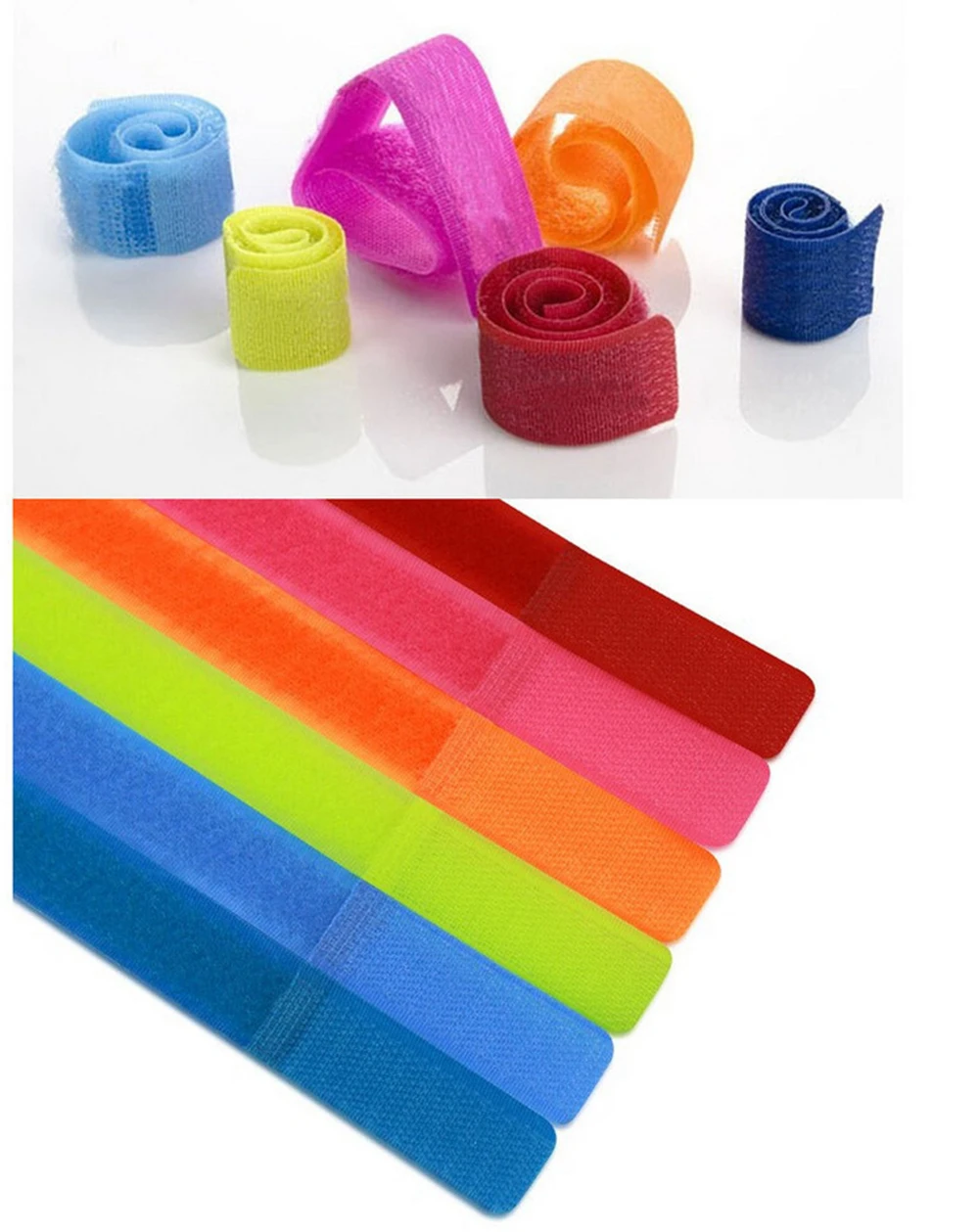 6 шт. цветные ремни на липучке многофункциональный провод кабель для передачи