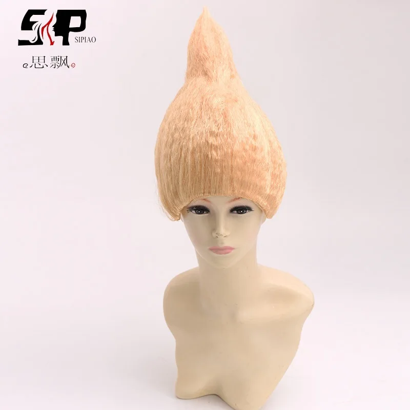 Flame Shape Wig Cosplay Multicolor Short Wigs For birthday Party Synthetic sets Halloween props annual meeting festival Hat | Дом и сад