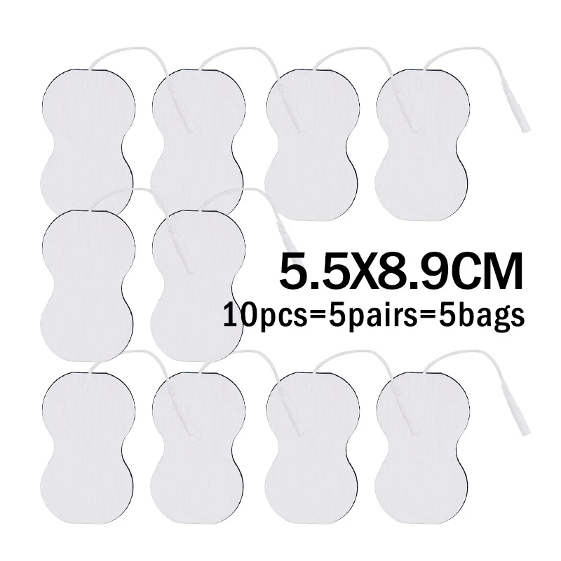 10P 5.5X8.9cm Raiuleko 10 шт./5*5 см электроды колодки для цифровой TENS Меридиан терапия массажные пластыри машина электронный массажер для физиотерапии - Цвет: 10P 5.5X8.9cm