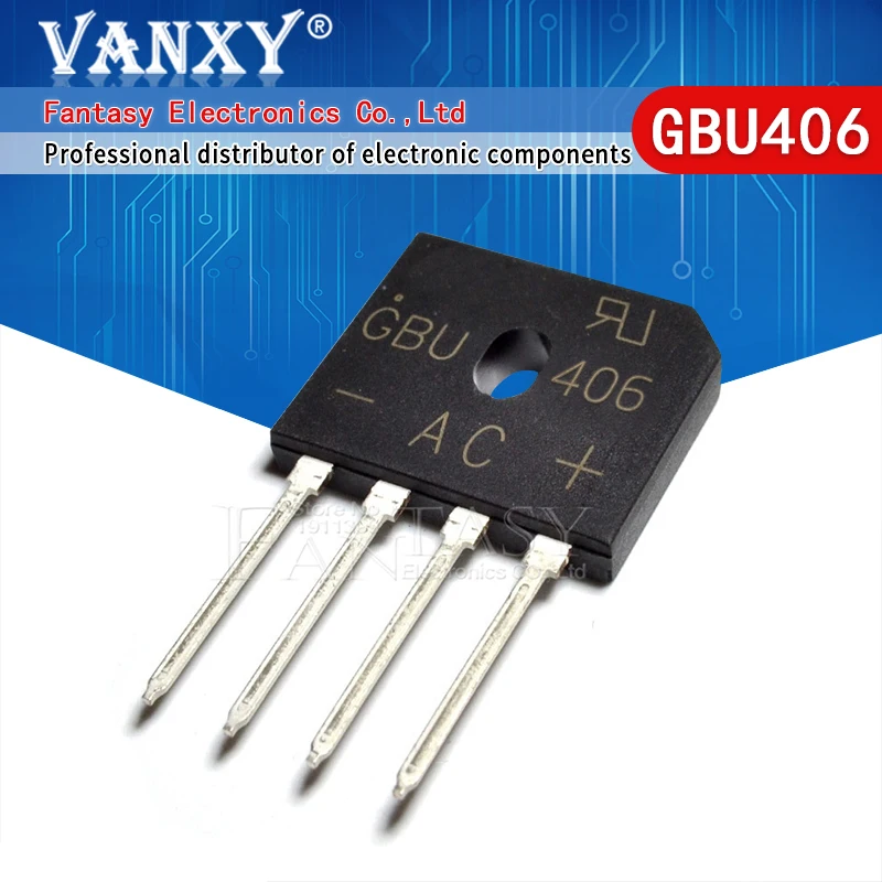 10 шт. GBU406 600V 4A Новый и оригинальный IC | Электронные компоненты принадлежности