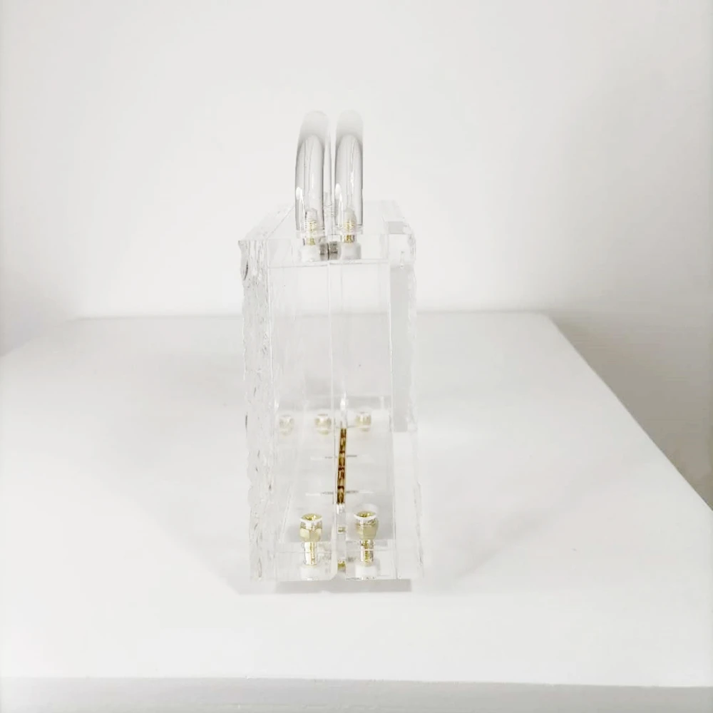 НОВАЯ шикарная прозрачная сумка-тоут однотонная акриловая вечерняя сумка