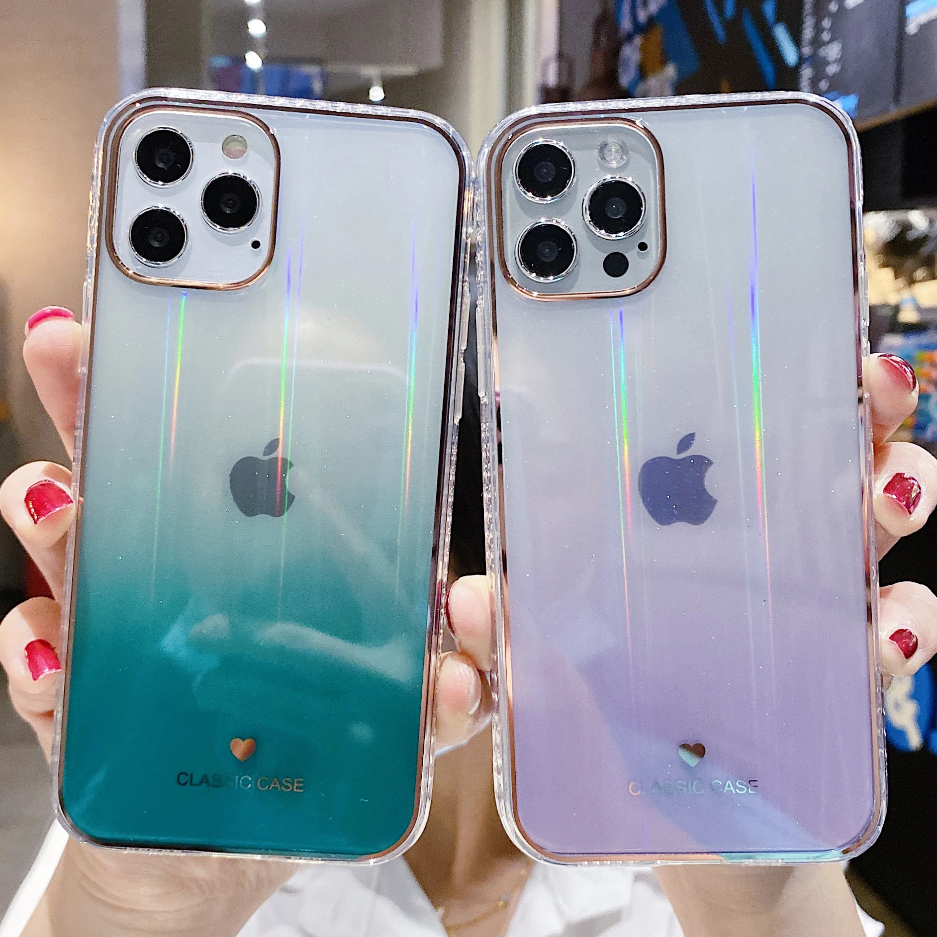 Роскошный градиентный Прозрачный чехол для телефона iPhone 12 Pro 11 Max 7 8 Plus X XR XS мини