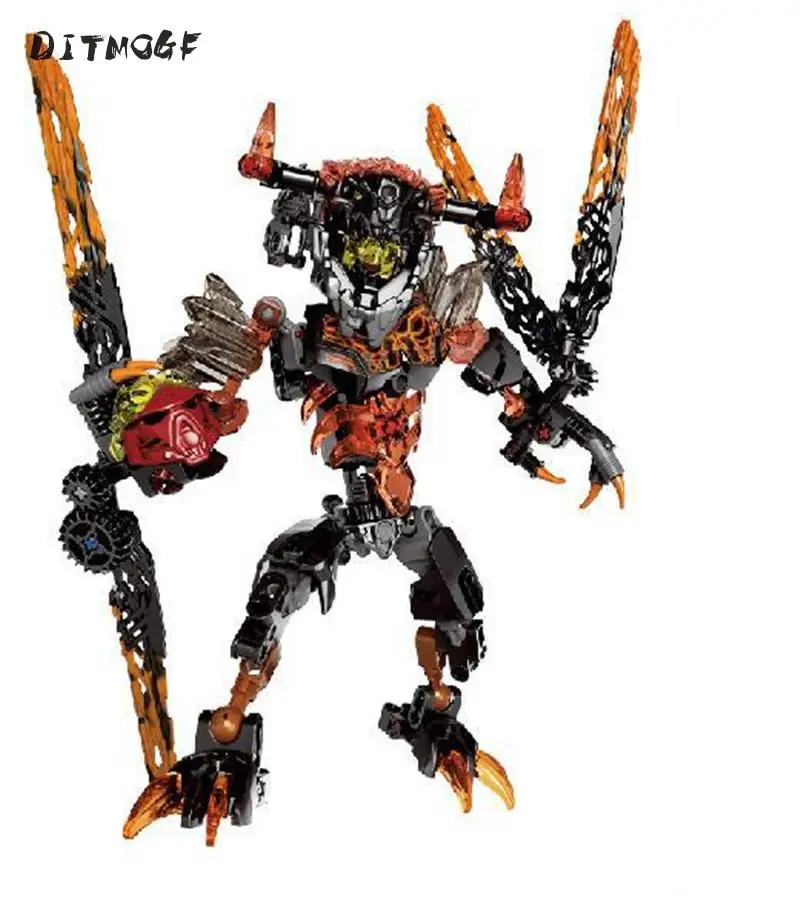 BIONICLE 118 шт 22 см Лава Фигурки зверей Модель Строительный блок кирпичи