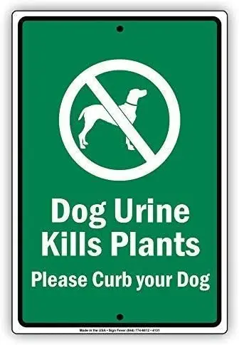 

Wall Decor Dog Urine Kills Plants Outdoor Indoor Aluminum Metal Signs