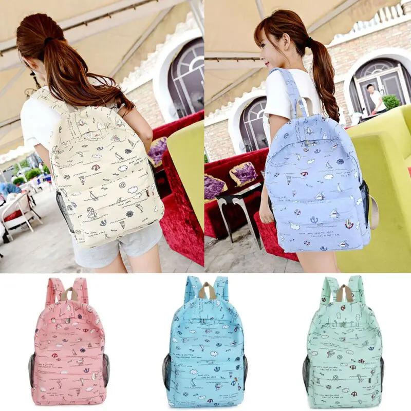Модная холщовая школьная сумка с картонным принтом для женщин начинающих ходить