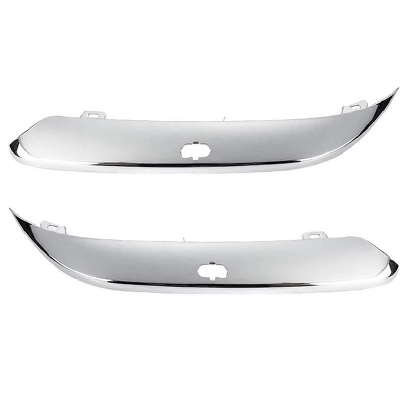 

2 Pcs Car Front Bumper Lamp Cover Decorative Strip with Holes for Chrysler 300C 2005-2011 04806124AA Right & Left