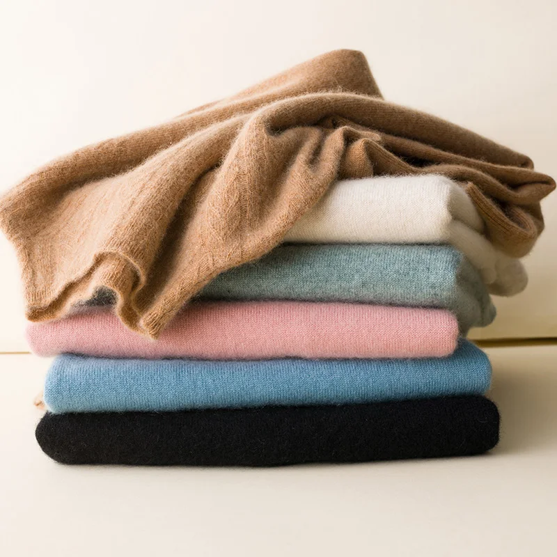 Зимний женский свитер из 100% кашемира вязаные свитера-пуловеры Женский