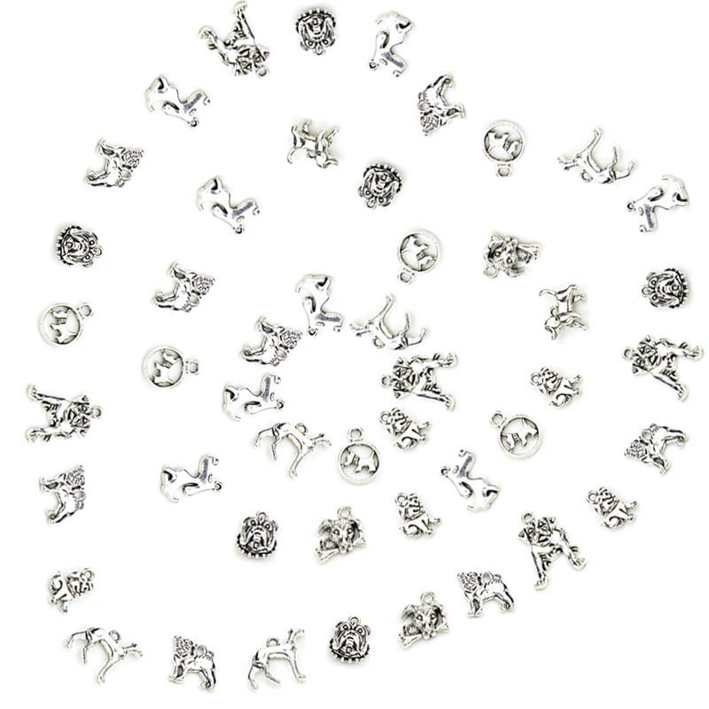 30 шт./компл. Ретро Античное серебряное веревочное ожерелье ручной работы с