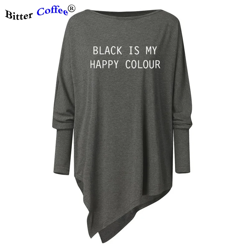 Новинка мягкая Женская Асимметричная толстовка повседневная черная рубашка с