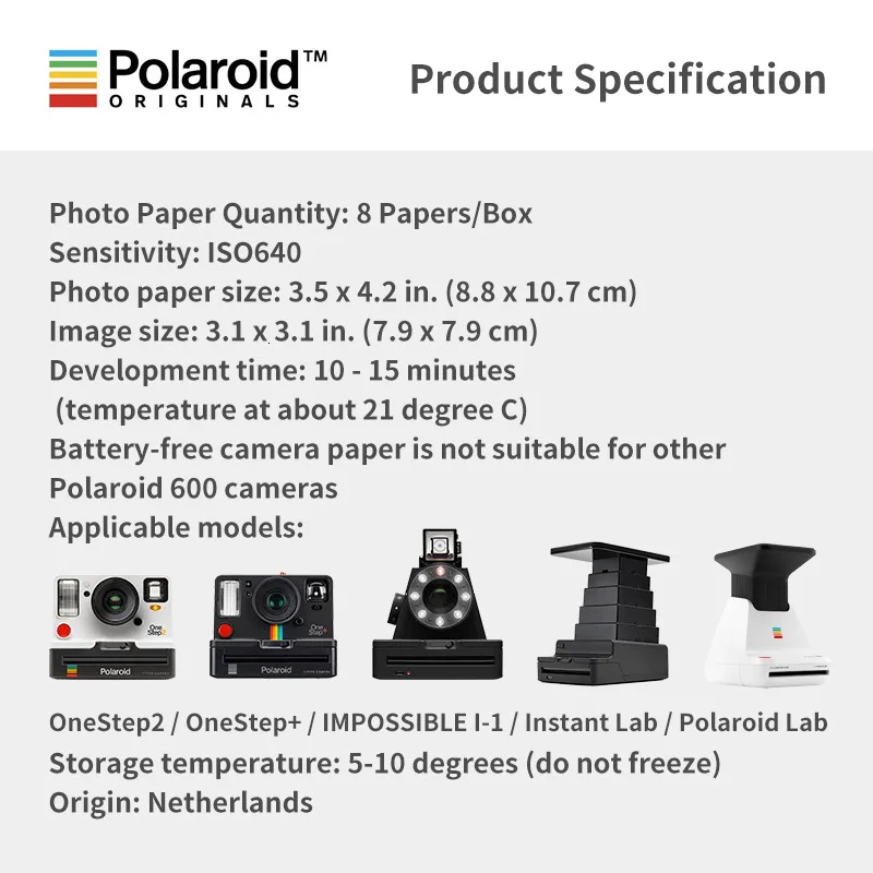 Новая Подлинная пленка Polaroid Originals мгновенного I-type цвета и черный белый для камеры Onestep2VF Instax