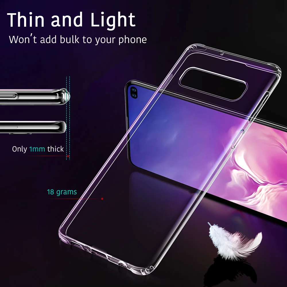 ESR роскошный мягкий ТПУ чехол для samsung Galaxy S10 Ультратонкий Прозрачный чехол для samsung S10e бампер чехол для S10 Plus