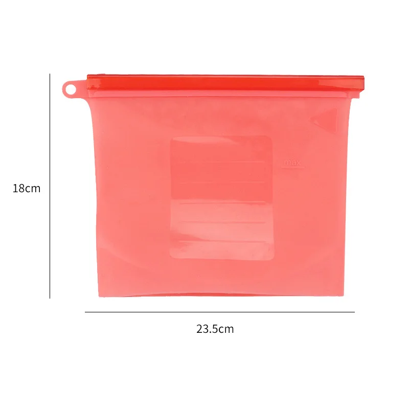 

4PCS Kitchen Food Sealing Storage Bag Silicone Food Preservation Bag Refrigerator Fresh Bag Microwave Heating Versatile Cooking