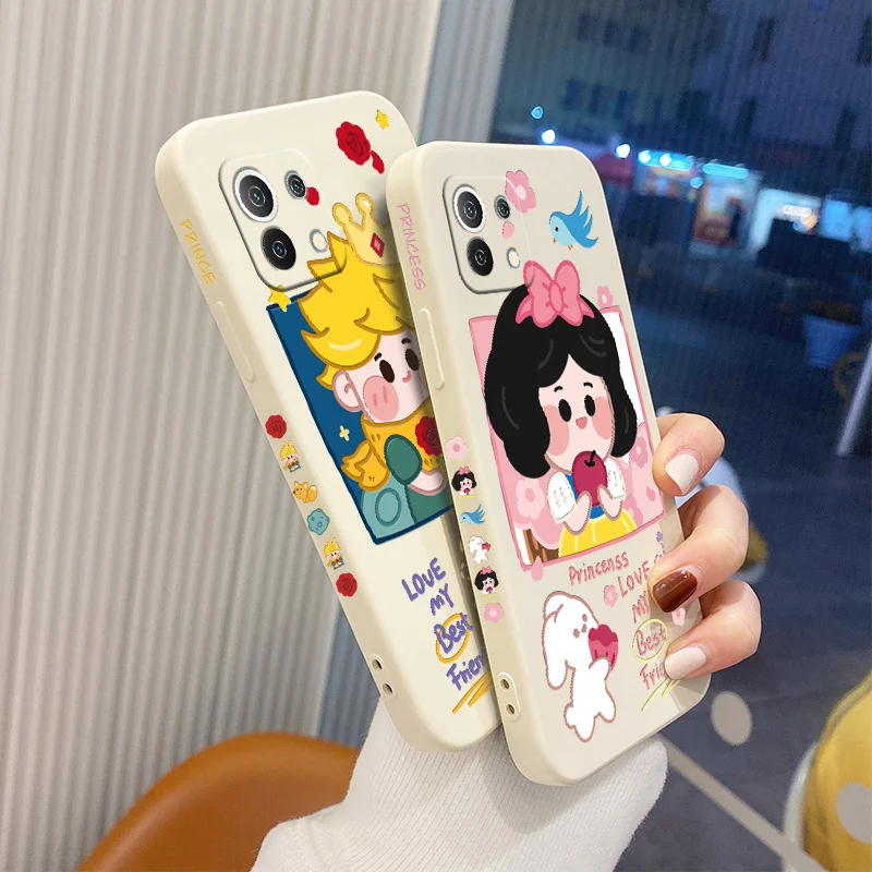 Apple Princess Portrait Phone Case For Xiaomi Mi 11 10T 10 lite 9T Note Redmi 9 8 8Pro 7 7Pro 9A K40 K30 Cover | Мобильные телефоны
