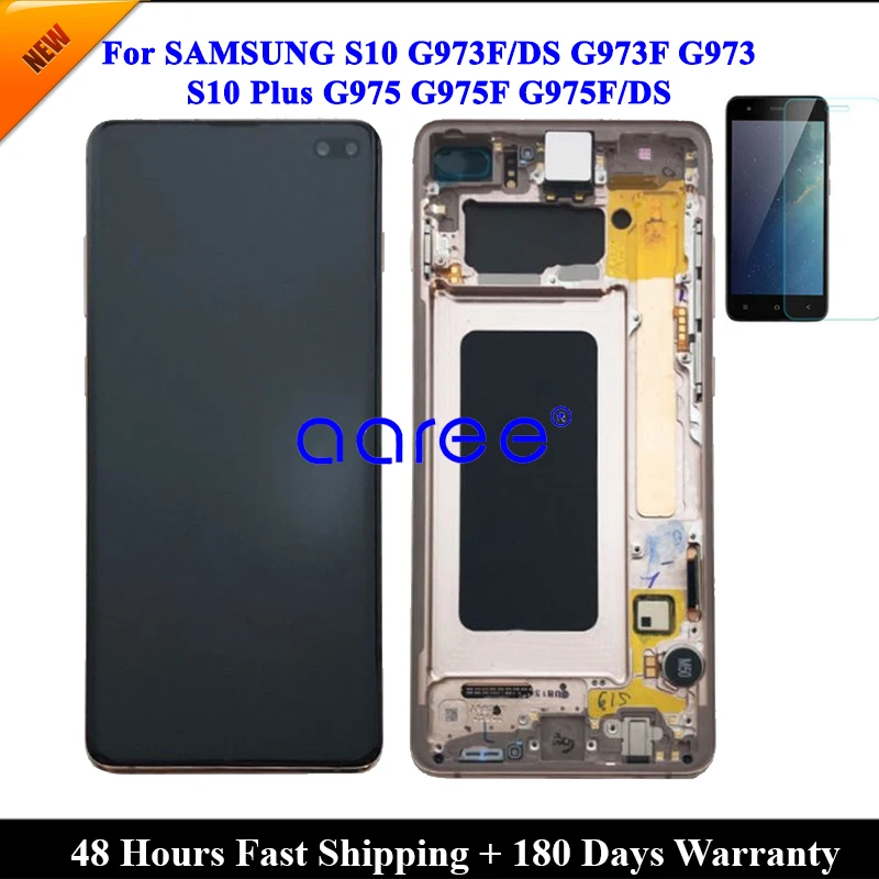 ЖК дисплей Super AMOMLED для Samsung S10 PLUS G9750 Plus экран с сенсорным экраном и дигитайзером в