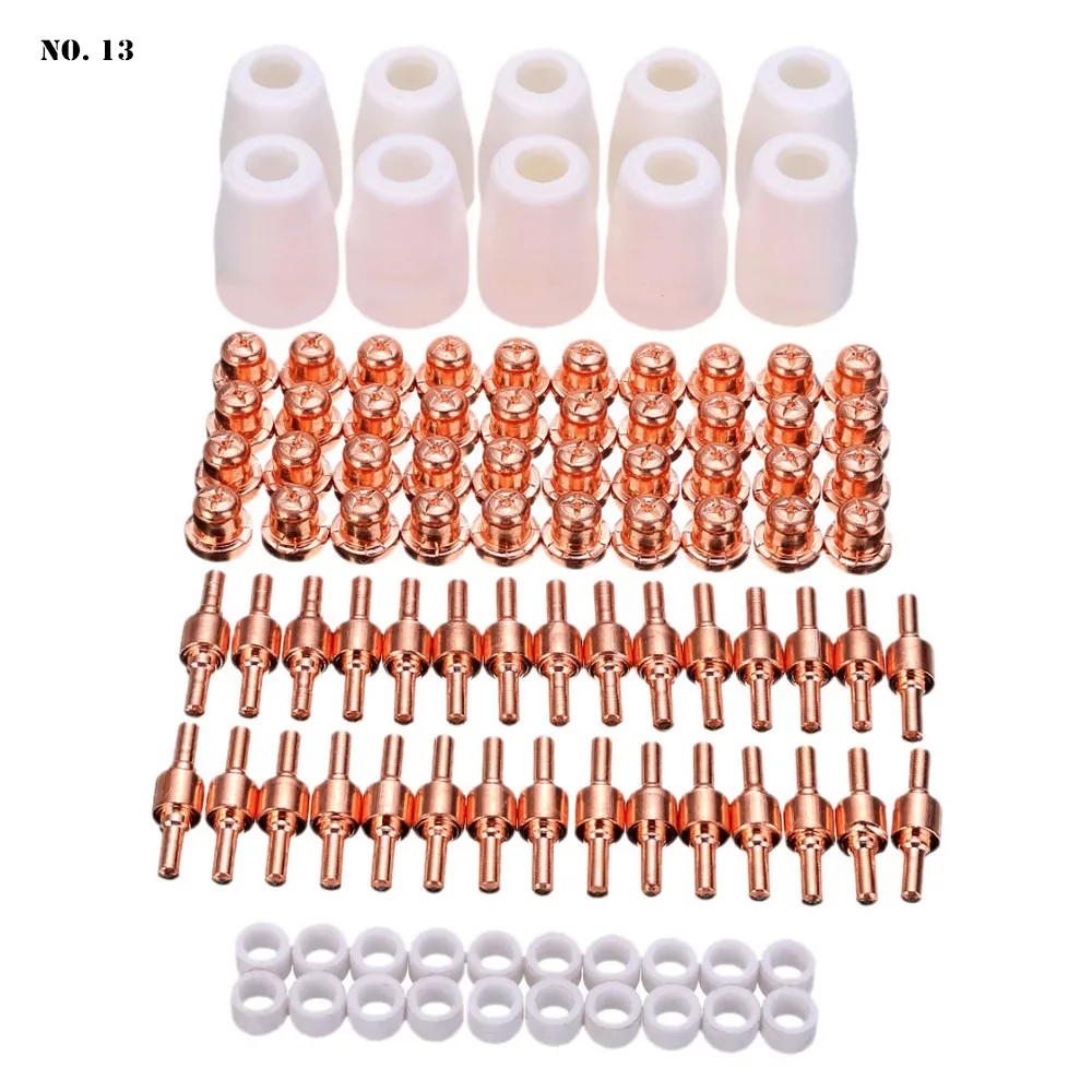 

100Pcs PT-31 Nozzle Electrode Kit Protective Cover Plasma Cutter Welding Electrode Nozzle Shunt Kit Welding Tool Accessories