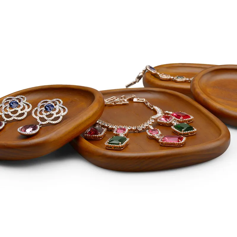 All Ash Willow Wood Material Storage Tray Earring Tray Bracelet Display Tray Home Storage Jewelry Display