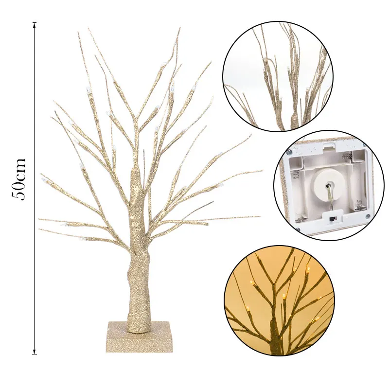 Украшение на Хэллоуин черная Березовая лампа подвесные украшения искусственная
