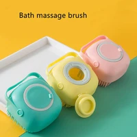 pet bathing massage brush can be installed with shower gel silicone massage brush cat bathing brush cleaning supplies fashion