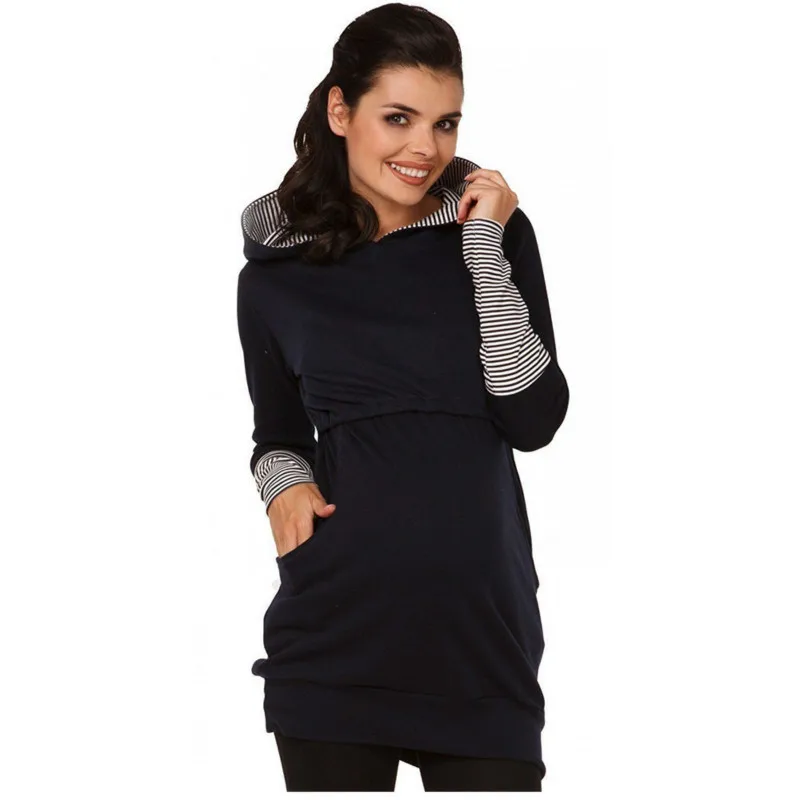Теплые хлопковые женские толстовки для беременных одежда кормления грудью