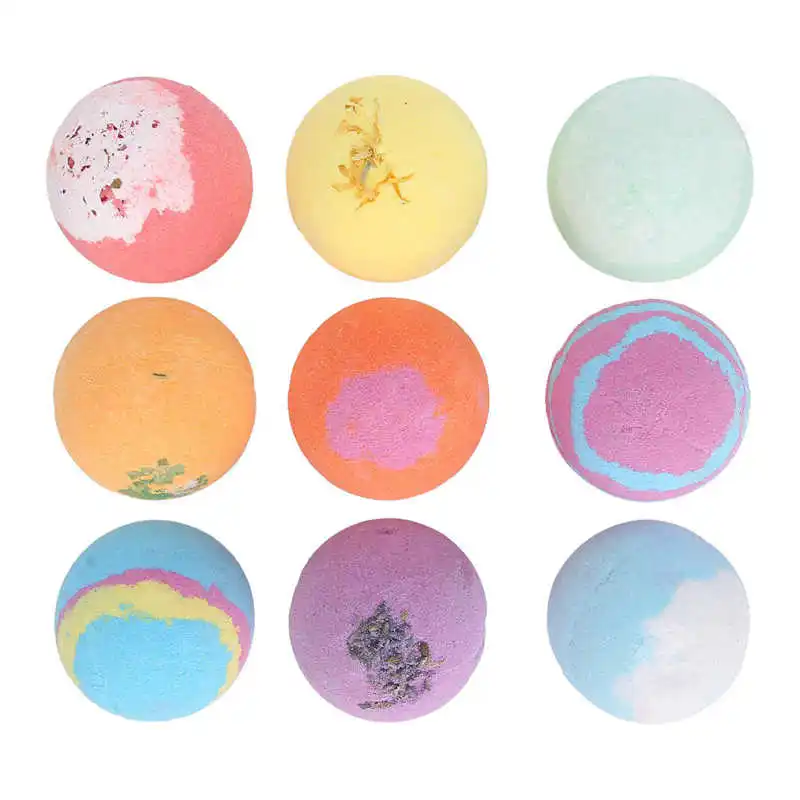 

Gift Baskets Gift Set 60g Bath Ball Fragrance Essential Oil Moisturizing Exfoliating Foot Bath Ball Set Bombs Bath Bomb