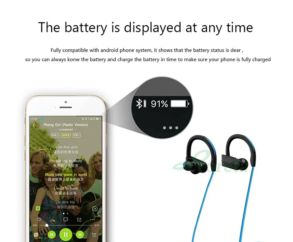 Roreta K98, беспроводные наушники, Bluetooth наушники, спортивные, для бега, беспроводная, стерео, Bluetooth гарнитура с micr для Android IOS