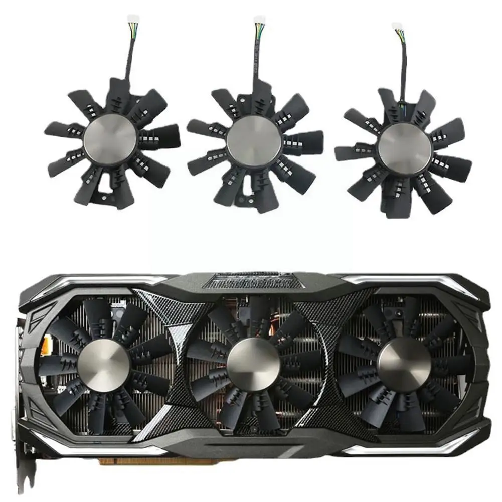 

Черный подходит для Zotac/zotac Gtx1070/gtx1080 Amp Extreme 8gb охлаждающий вентилятор для видеокарты Ga92s2u V0o2