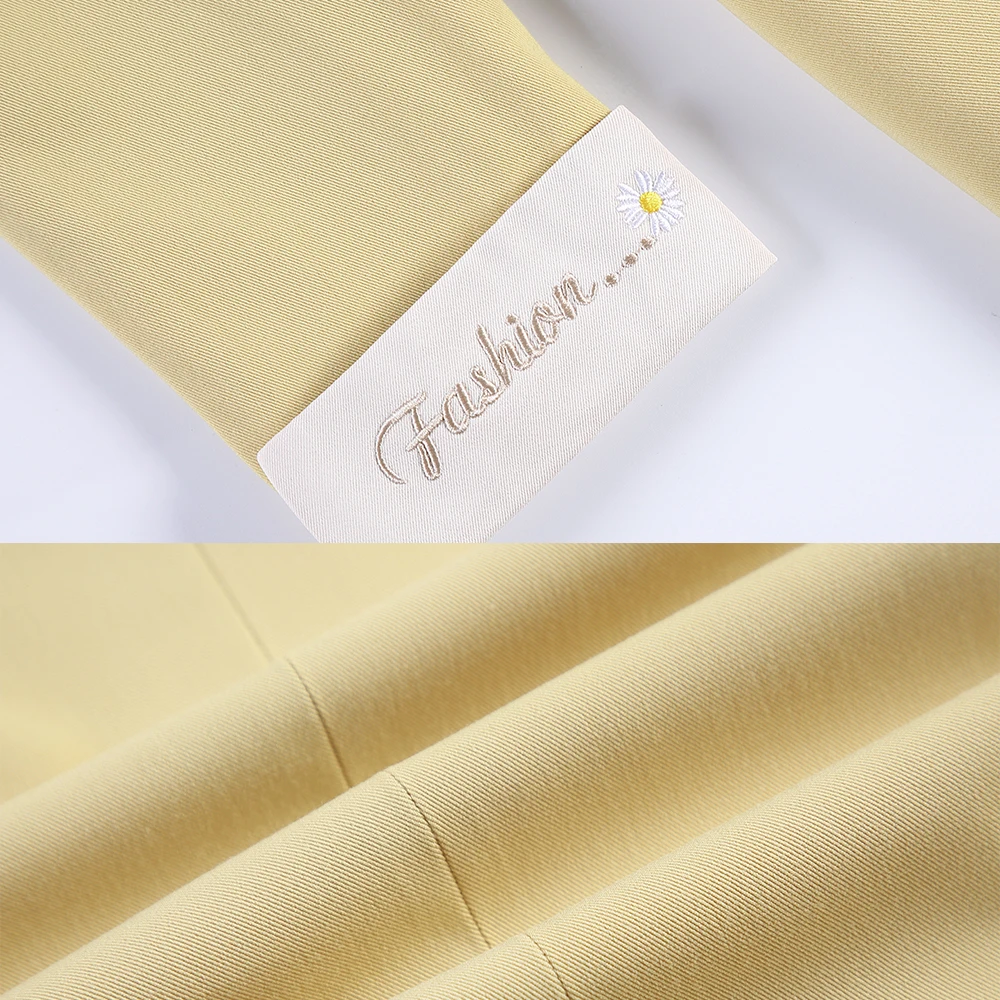 

Women Notched Collar Blazer New Arrival Ladies Girl Fall Winter Yellow Orange Pink Black Single Button Jacket Slim Coat