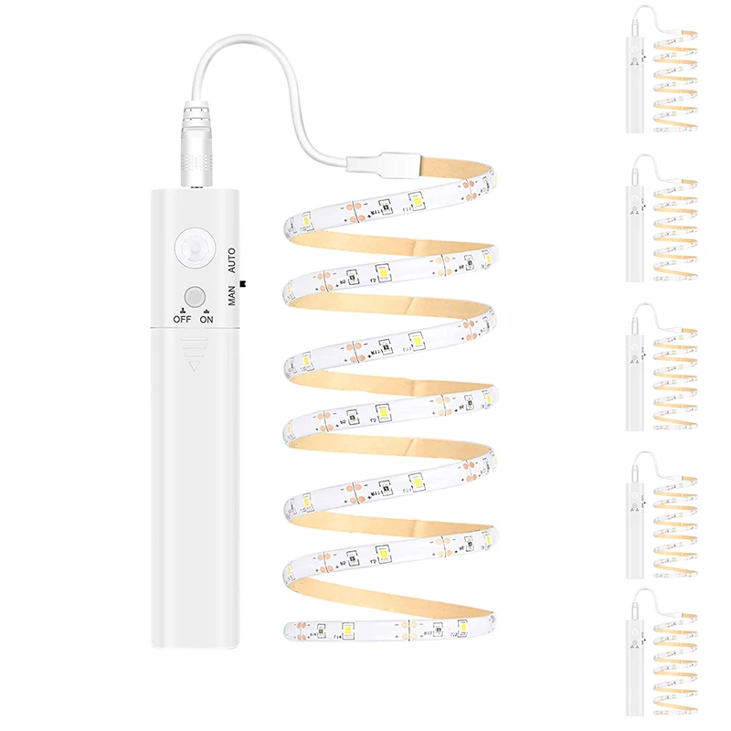 

Motion Sensor Led Light Bar Rope Wardrobe Closet Night Light Bar Battery Powered
