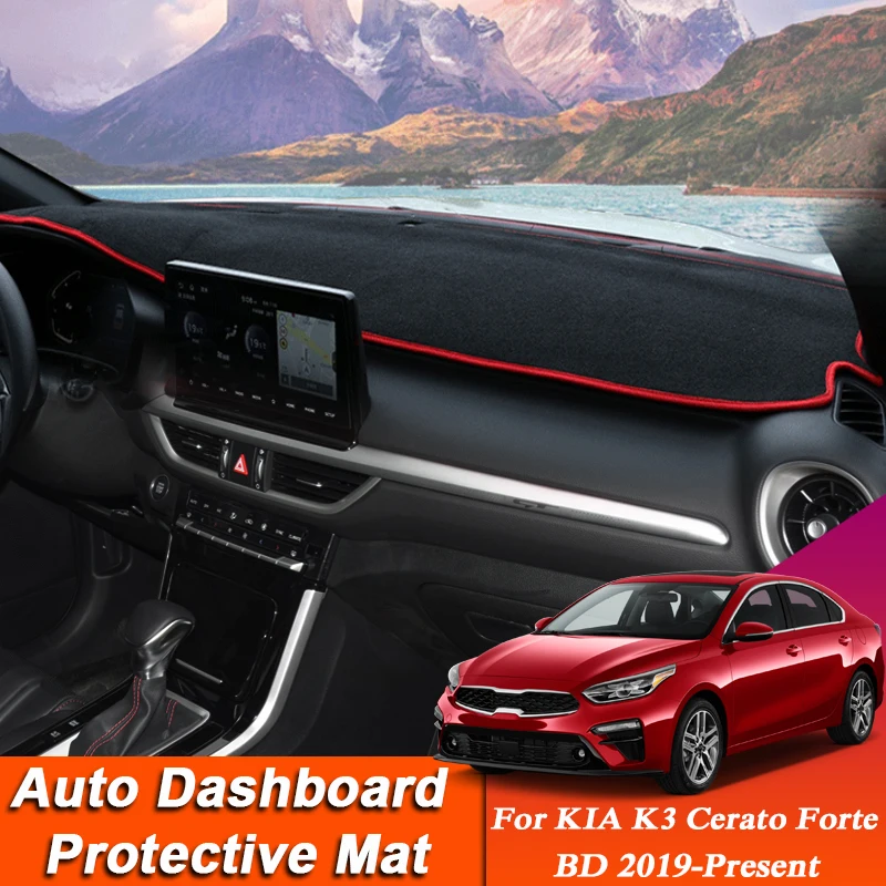 

Автомобильный Стайлинг для KIA K3 Cerato Forte BD 2019-в наличии коврик для приборной панели защитный коврик для интерьера Противоударная Подушка авто...