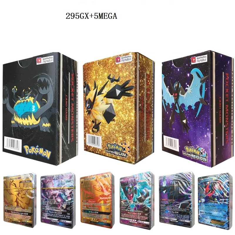 

300pcs/set pokemon cards game toys educational TAKARA TOMY 295GX and 5MEAG card pokemon toys pokémon