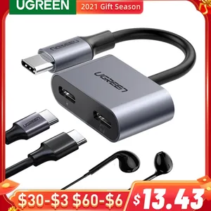 ugreen 2 in 1 type c to dual digital usb c earphone audio splitter adapter for huawei p30 pro ipad pro 2018 google pixel 2xl mi8 free global shipping