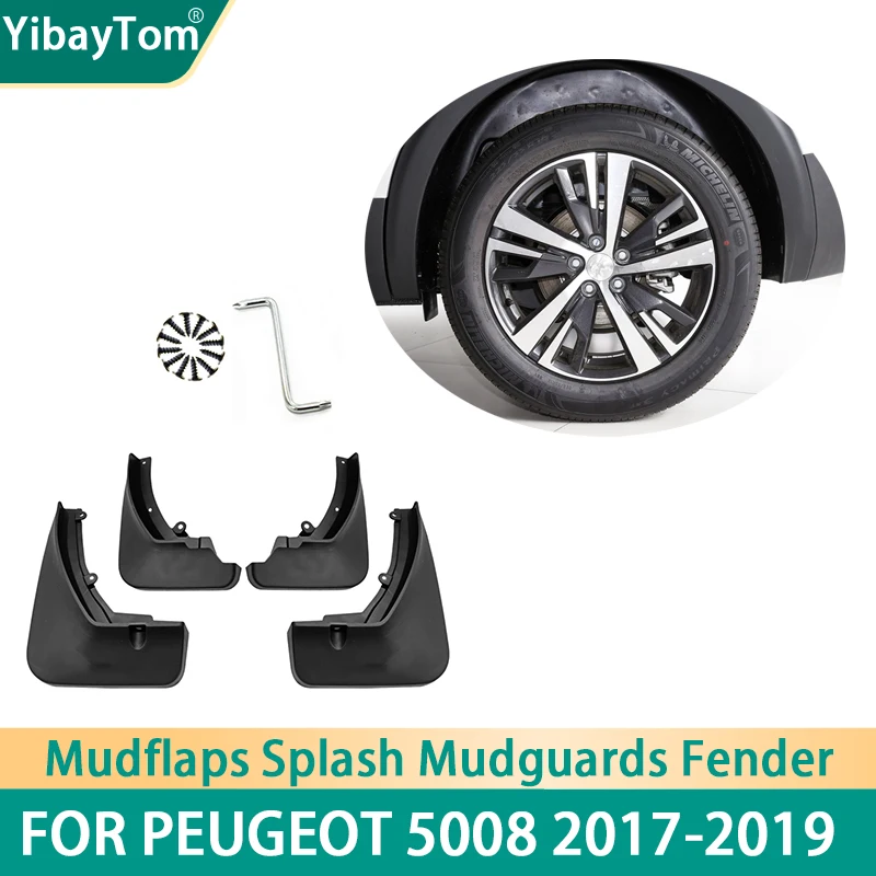 

4 pcs Black Durable Front & Rear Mudflaps Splash Mud Guard Mud Flap Mudguards Fender For Peugeot 5008 2017 2018 2019 Accessories