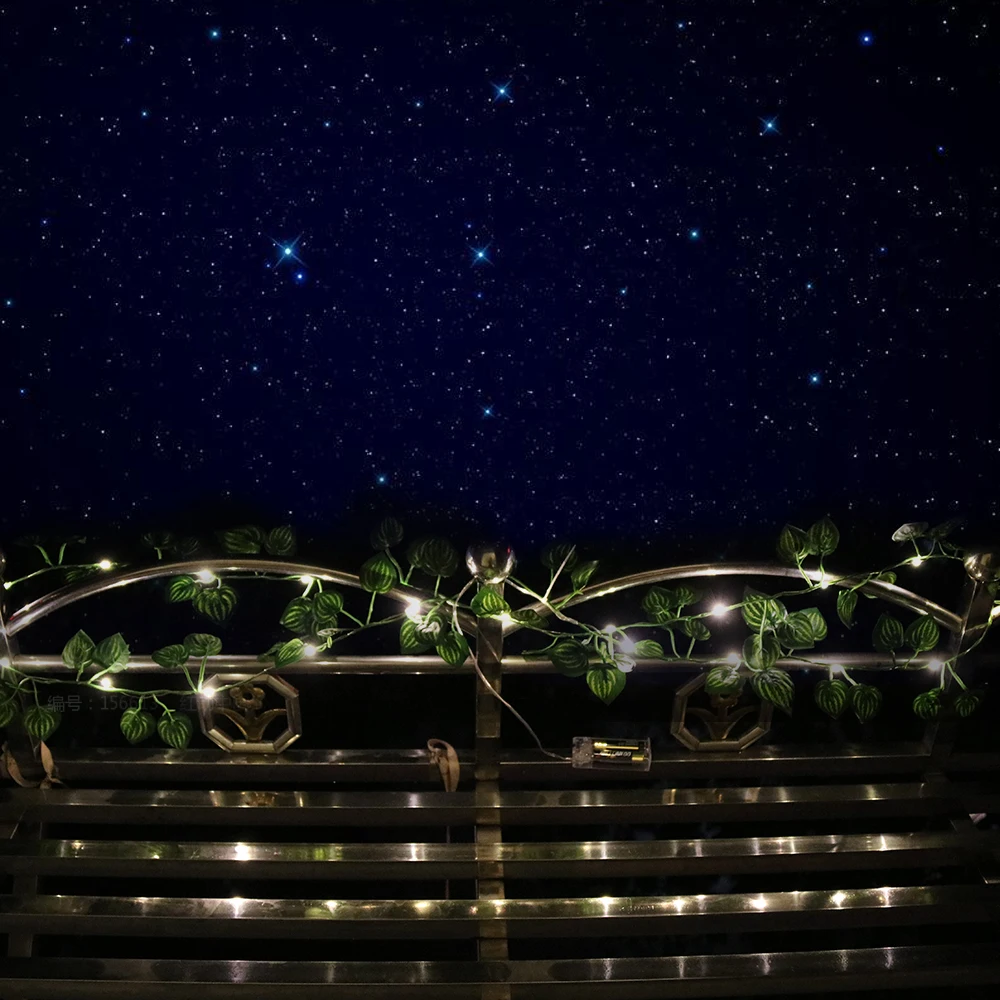 Гирлянда с s-образными листьями и светодиодной подсветильник кой медный шнурок