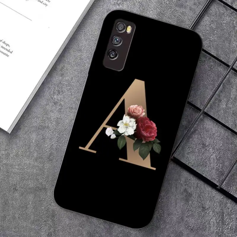 TOPLBPCS пользовательский 26 Английский имя буквы цветок начальный телефонный чехол