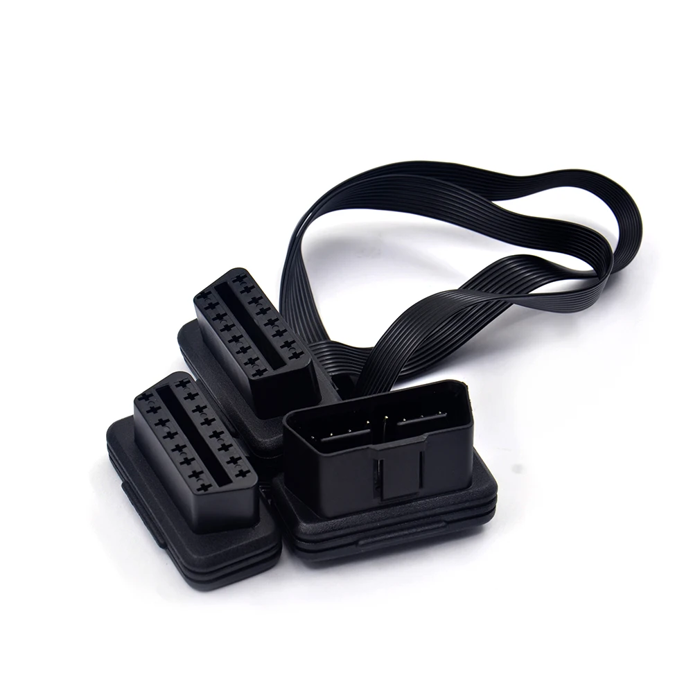 Двойной Женский Y сплиттер локоть 16Pin OBD 2 удлинитель для головок ODB OBD2 кабель 16 Pin