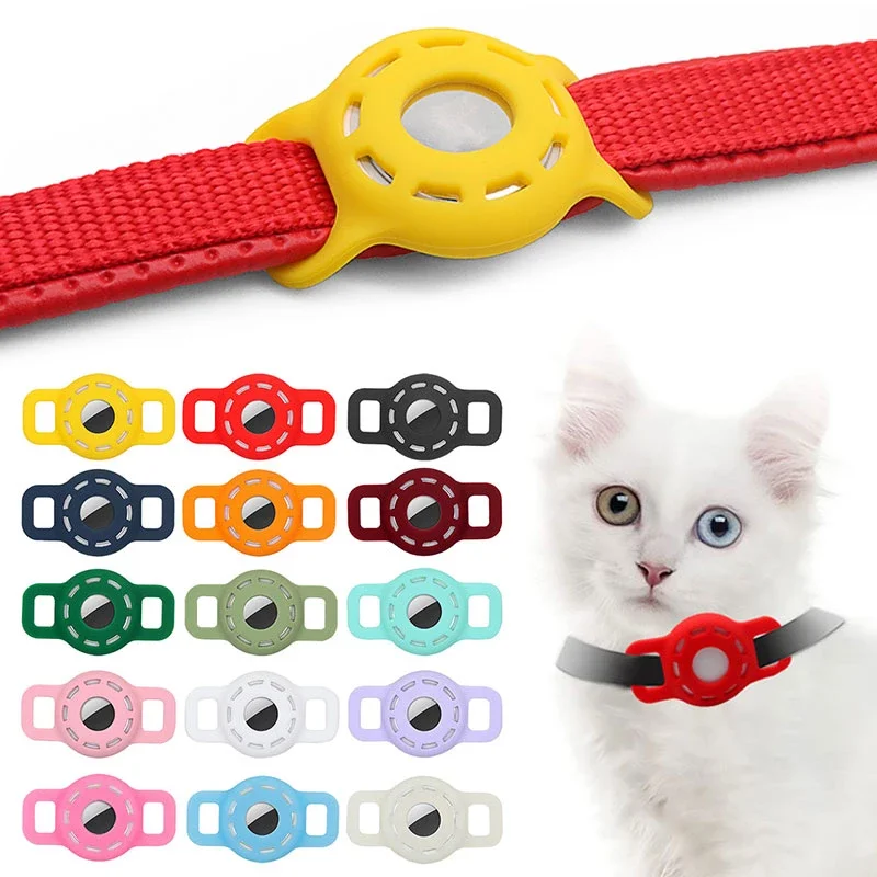 

Hollow Silicone Protective Case for Apple Airtag Finder Dog Cat Collar Loop Compatible with Apple Airtags Pet Accessories