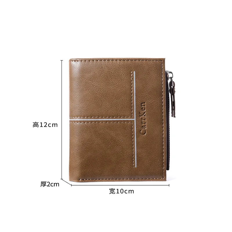 Винтажный Мужской кожаный кошелек ID держатель для кредитных карт Портмоне