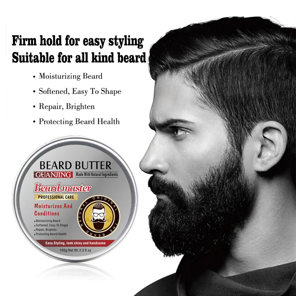 

Wholesale Beard Balm Strengthens Softens Nourish Beards Mustaches Leave-in Conditioner for Men M3