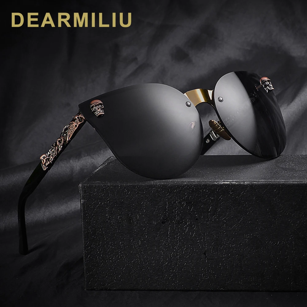DEARMILIU модные женские готические солнцезащитные очки &quotкошачий глаз&quot оправа в