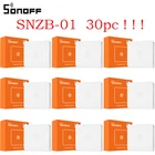 Умный мини-переключатель SNZB01 Zigbee, умный выключатель с поддержкой Alexa, Sonoff, для умного дома, с дистанционным управлением, 30 шт.