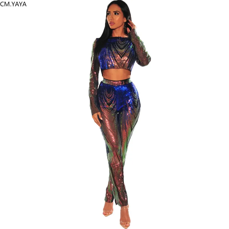 Зимний женский спортивный костюм с длинным рукавом и круглым вырезом