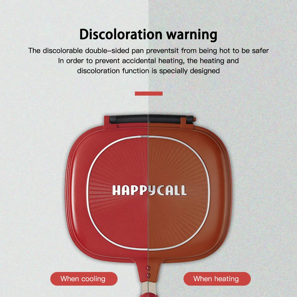 32/28 см двухсторонняя сковорода гриль с антипригарным покрытием для барбекю