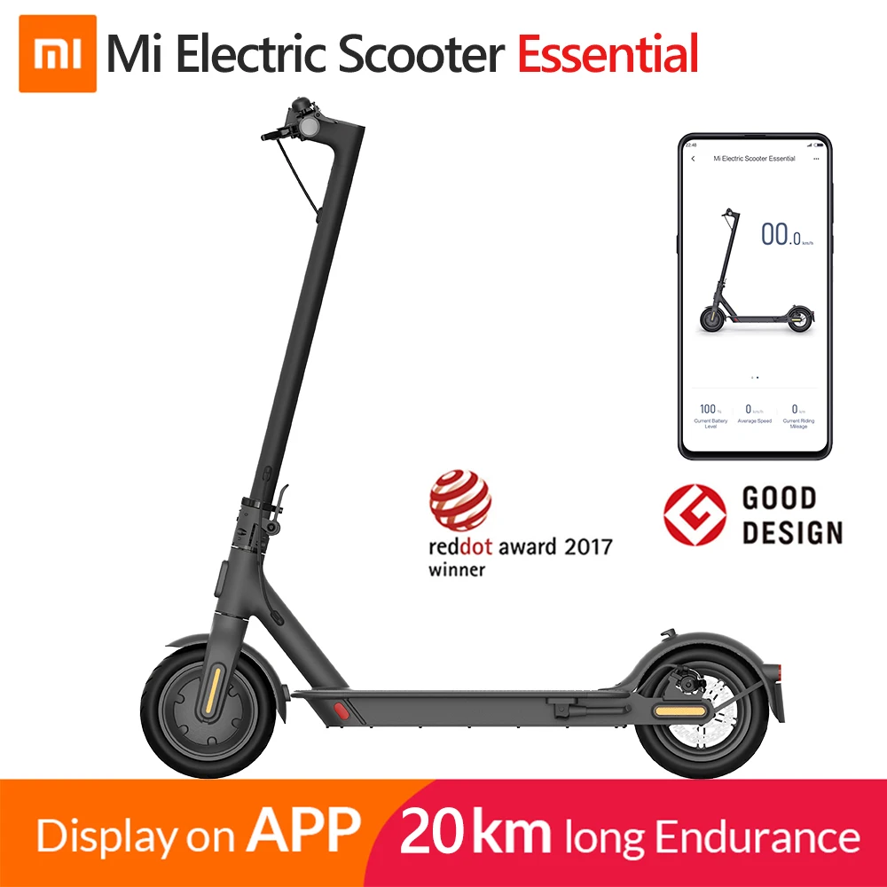 2020 электрический скутер xiaomi Mi Essential Smart E скейтборд мини складной Ховерборд