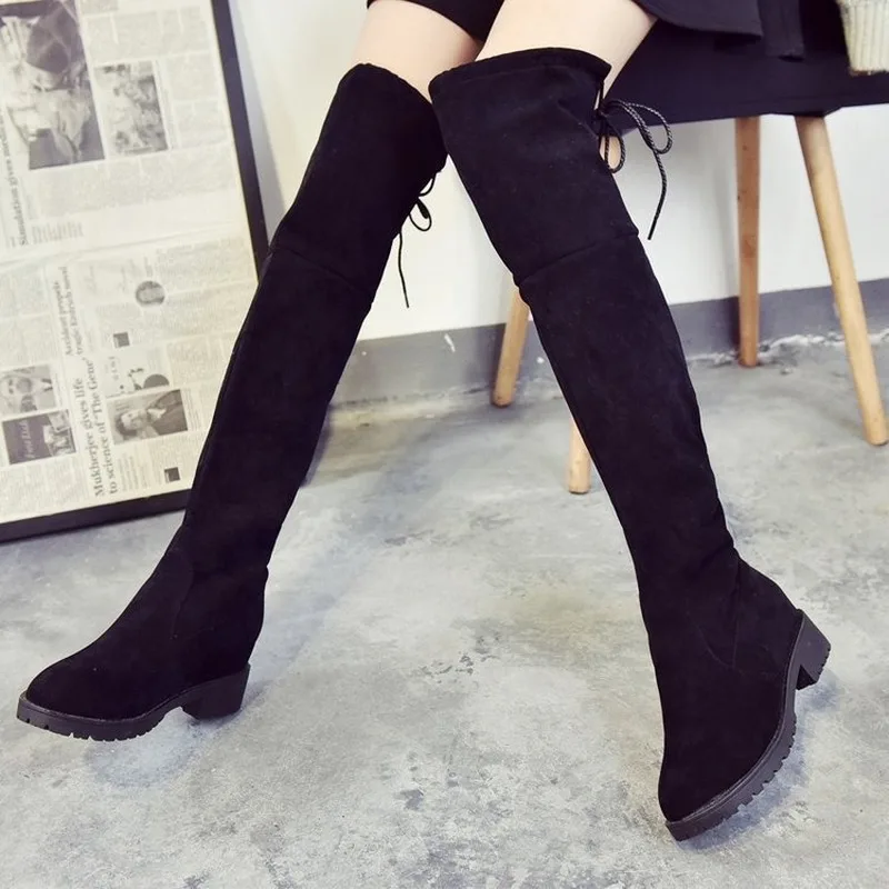 

2020 Autumn and Winter New Women's Shoes Suede Slim-fit Over-the-knee Boots Comfortable Women's Boots Fashion Long Boots