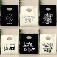 life begin after coffee portable lunch bag thermal insulated bento box tote office cooler container food storage pouch handbag