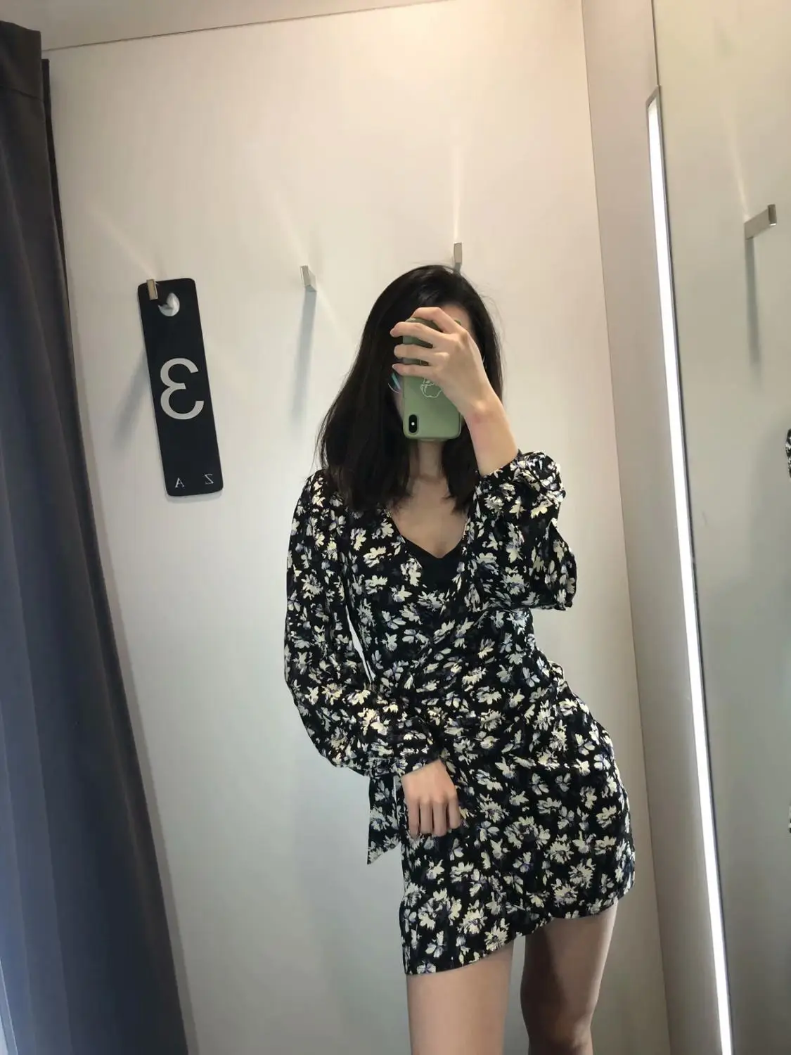 Женское винтажное мини платье с v образным вырезом и цветочным принтом женские