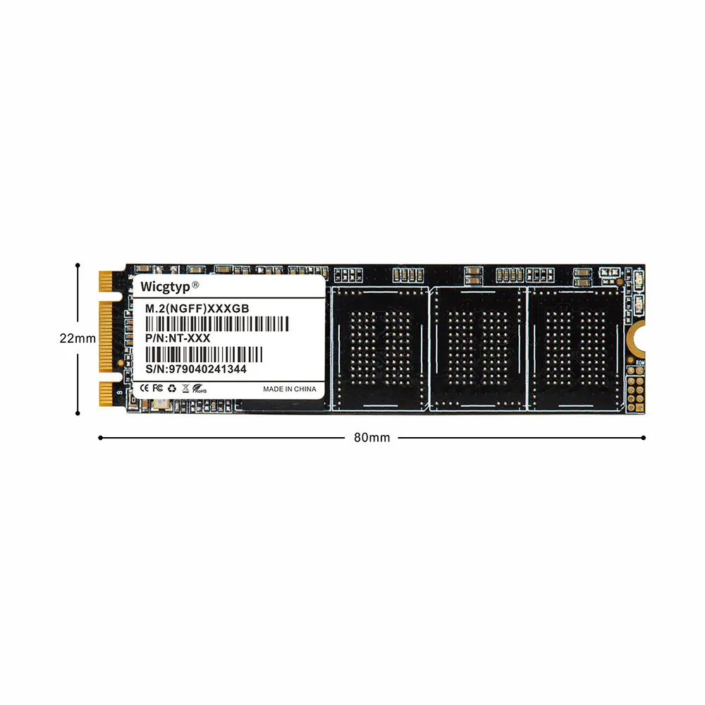Твердотельный накопитель Wicgtyp NGFF M.2 SATA 82*22 SSD 128 ГБ 256 512 1 ТБ Mini Pcie для Thinkpad lenovo dell