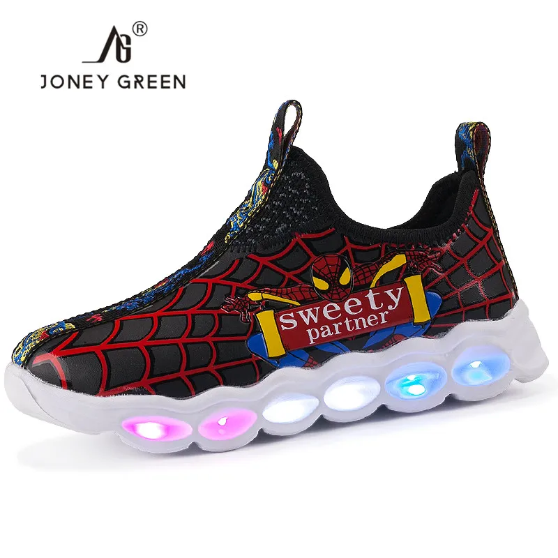 Новая Брендовая детская повседневная обувь Размеры 26 35 Детская с подсветкой